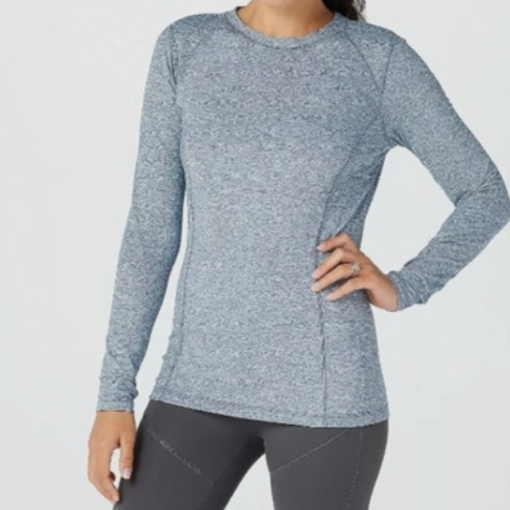🆕 Zuda Z-Ultrasoft Space Dye Long-Sleeve Crew-Neck Top